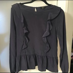 Long sleeve Navy blouse size L